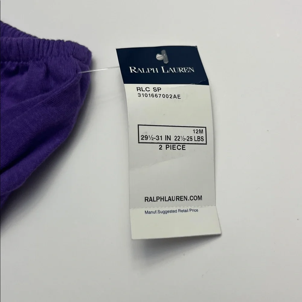 Ralph Lauren Purple Diaper Covers (Lot of 2) - Size 12 Month